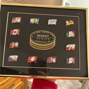 1994 ALBERTVILLE WINTER OLYMPIC FRAMED PIN SET
